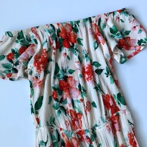 Floral Romper with Flowy Skirt